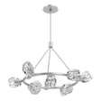 Hubbardton Forge 2023 Vintage Platinum Crystal Multi Gatsby 9-Light Ring Pendant