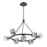 Hubbardton Forge 2023 Ink Crystal Multi Gatsby 9-Light Ring Pendant