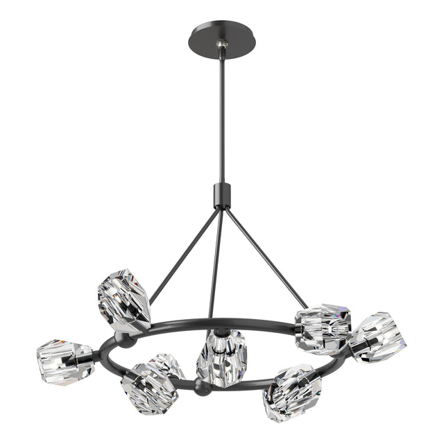 Hubbardton Forge 2023 Ink Crystal Multi Gatsby 9-Light Ring Pendant
