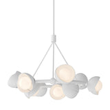 Hubbardton Forge 2023 White White Opal Glass (GG) Multi Brooklyn 9-Light Double Shade Ring Pendant