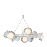 Hubbardton Forge 2023 White Sterling Opal Glass (GG) Multi Brooklyn 9-Light Double Shade Ring Pendant