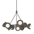 Hubbardton Forge 2023 Dark Smoke Natural Iron Opal Glass (GG) Multi Brooklyn 9-Light Double Shade Ring Pendant