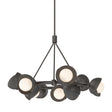 Hubbardton Forge 2023 Oil Rubbed Bronze Natural Iron Opal Glass (GG) Multi Brooklyn 9-Light Double Shade Ring Pendant