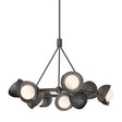Hubbardton Forge 2023 Oil Rubbed Bronze Ink Opal Glass (GG) Multi Brooklyn 9-Light Double Shade Ring Pendant