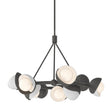 Hubbardton Forge 2023 Natural Iron White Opal Glass (GG) Multi Brooklyn 9-Light Double Shade Ring Pendant