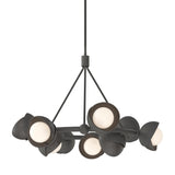 Hubbardton Forge 2023 Natural Iron Oil Rubbed Bronze Opal Glass (GG) Multi Brooklyn 9-Light Double Shade Ring Pendant