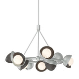 Hubbardton Forge 2023 Vintage Platinum Oil Rubbed Bronze Opal Glass (GG) Multi Brooklyn 9-Light Double Shade Ring Pendant