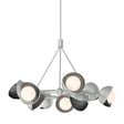 Hubbardton Forge 2023 Vintage Platinum Ink Opal Glass (GG) Multi Brooklyn 9-Light Double Shade Ring Pendant