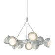 Hubbardton Forge 2023 Vintage Platinum Sterling Opal Glass (GG) Multi Brooklyn 9-Light Double Shade Ring Pendant