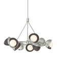 Hubbardton Forge 2023 Sterling Oil Rubbed Bronze Opal Glass (GG) Multi Brooklyn 9-Light Double Shade Ring Pendant