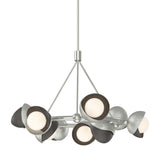 Hubbardton Forge 2023 Sterling Oil Rubbed Bronze Opal Glass (GG) Multi Brooklyn 9-Light Double Shade Ring Pendant