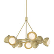 Hubbardton Forge 2023 Modern Brass Modern Brass Opal Glass (GG) Multi Brooklyn 9-Light Double Shade Ring Pendant