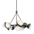 Hubbardton Forge 2023 Ink White Opal Glass (GG) Multi Brooklyn 9-Light Double Shade Ring Pendant