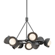 Hubbardton Forge 2023 Ink Oil Rubbed Bronze Opal Glass (GG) Multi Brooklyn 9-Light Double Shade Ring Pendant
