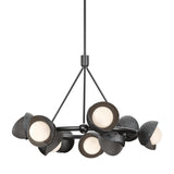 Hubbardton Forge 2023 Ink Oil Rubbed Bronze Opal Glass (GG) Multi Brooklyn 9-Light Double Shade Ring Pendant