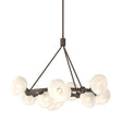 Hubbardton Forge 2023 Bronze Frosted Glass (FD) Multi Ume 9-Light Ring Pendant