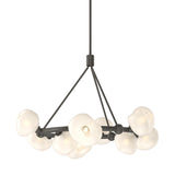 Hubbardton Forge 2023 Dark Smoke Frosted Glass (FD) Multi Ume 9-Light Ring Pendant