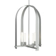 Hubbardton Forge 2023 Vintage Platinum Frosted Glass (FD) Multi Triomphe 4-Light Pendant