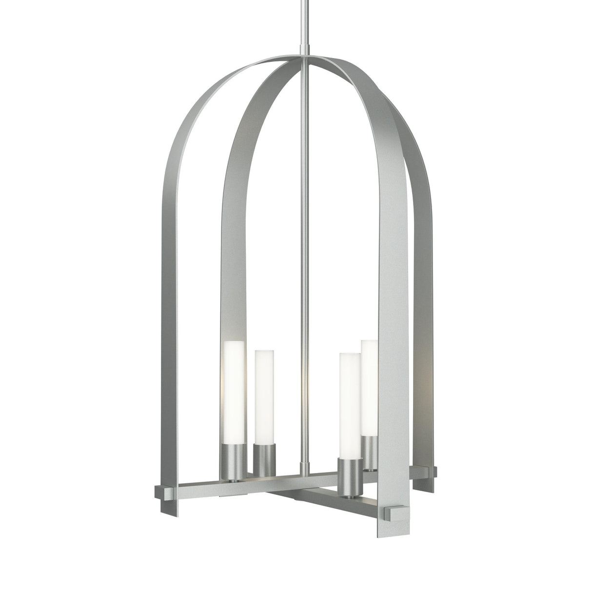 Hubbardton Forge 2023 Vintage Platinum Frosted Glass (FD) Multi Triomphe 4-Light Pendant