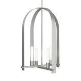 Hubbardton Forge 2023 Vintage Platinum Frosted Glass (FD) Multi Triomphe 4-Light Pendant