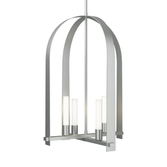 Hubbardton Forge 2023 Vintage Platinum Frosted Glass (FD) Multi Triomphe 4-Light Pendant