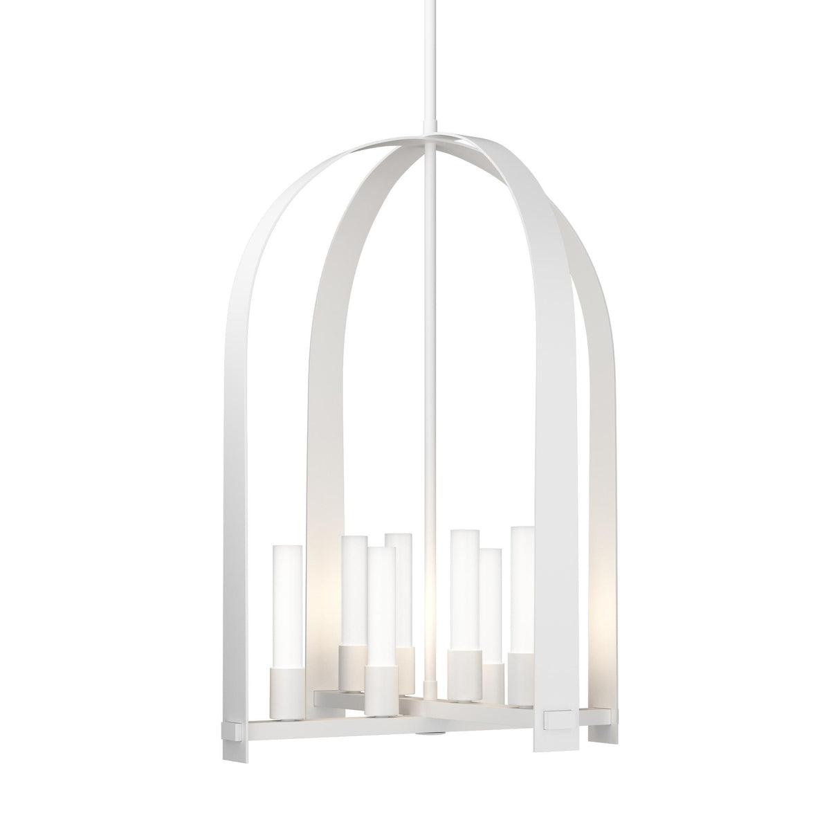 Hubbardton Forge 2023 White Frosted Glass (FD) Multi Triomphe 8-Light Pendant