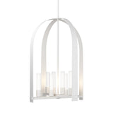 Hubbardton Forge 2023 White Frosted Glass (FD) Multi Triomphe 8-Light Pendant
