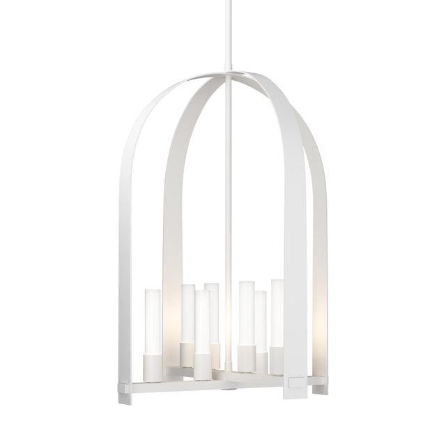 Hubbardton Forge 2023 White Frosted Glass (FD) Multi Triomphe 8-Light Pendant