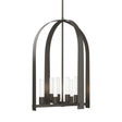 Hubbardton Forge 2023 Dark Smoke Frosted Glass (FD) Multi Triomphe 8-Light Pendant