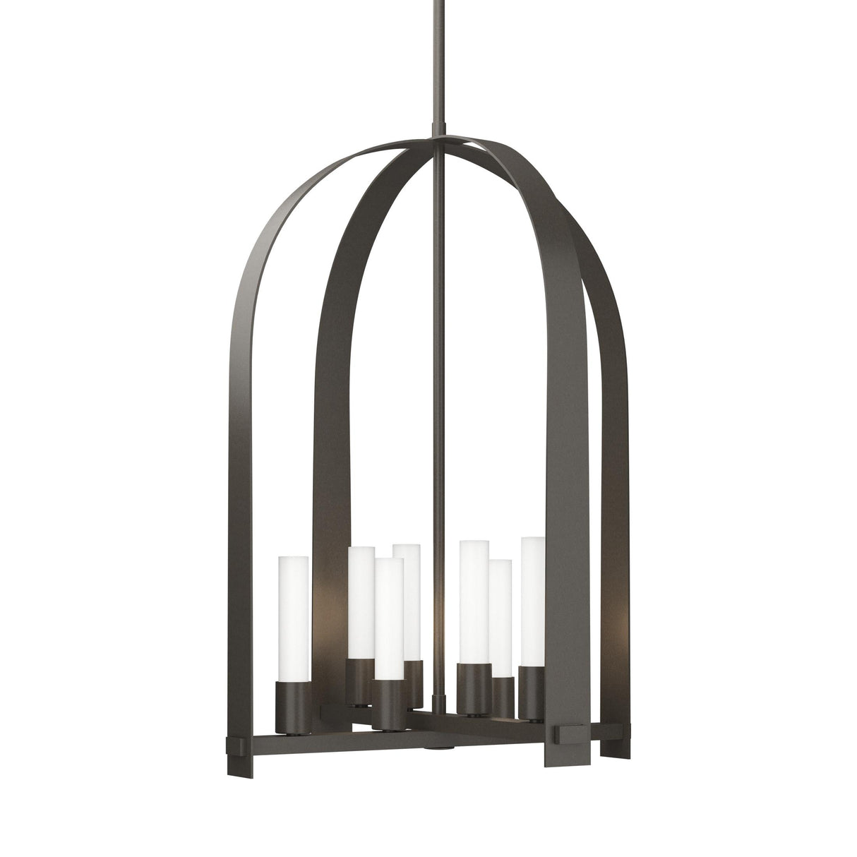 Hubbardton Forge 2023 Dark Smoke Frosted Glass (FD) Multi Triomphe 8-Light Pendant
