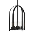Hubbardton Forge 2023 Black Frosted Glass (FD) Multi Triomphe 8-Light Pendant