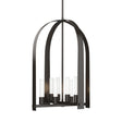 Hubbardton Forge 2023 Oil Rubbed Bronze Frosted Glass (FD) Multi Triomphe 8-Light Pendant