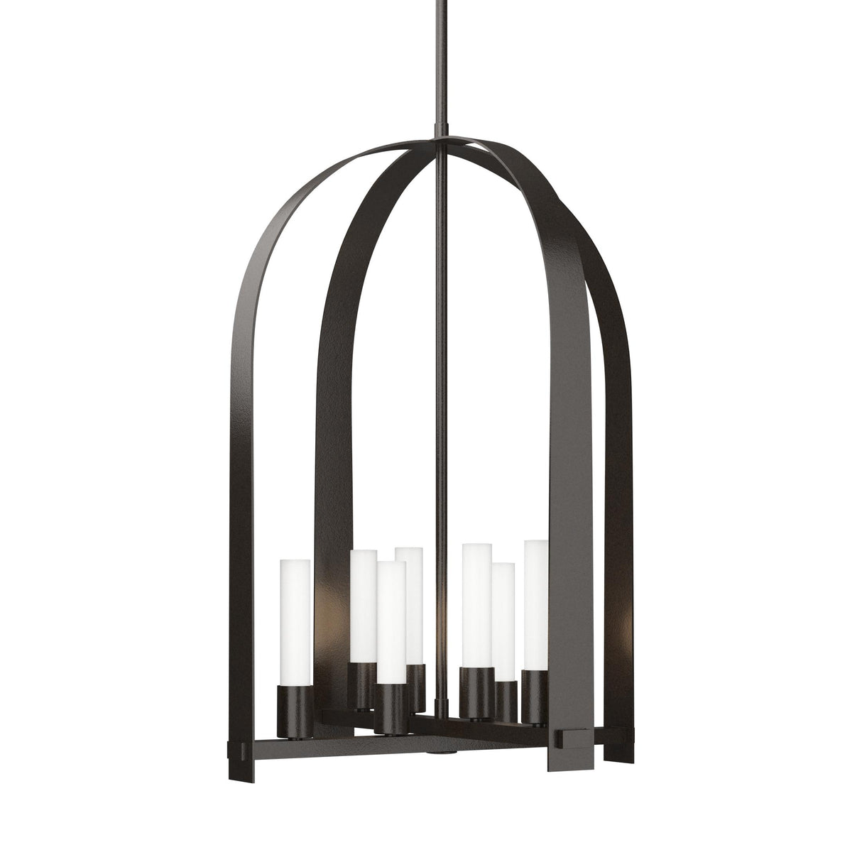 Hubbardton Forge 2023 Oil Rubbed Bronze Frosted Glass (FD) Multi Triomphe 8-Light Pendant