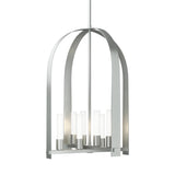 Hubbardton Forge 2023 Vintage Platinum Frosted Glass (FD) Multi Triomphe 8-Light Pendant