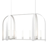 Hubbardton Forge 2023 White Frosted Glass (FD) Multi Triomphe 9-Light Linear Pendant