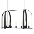 Hubbardton Forge 2023 Black Frosted Glass (FD) Multi Triomphe 9-Light Linear Pendant