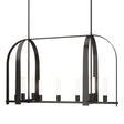 Hubbardton Forge 2023 Oil Rubbed Bronze Frosted Glass (FD) Multi Triomphe 9-Light Linear Pendant