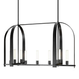 Hubbardton Forge 2023 Ink Frosted Glass (FD) Multi Triomphe 9-Light Linear Pendant