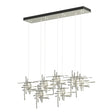 Hubbardton Forge 2022 Sterling Seeded Clear Glass (II) Standard Tura 7-Light Seeded Glass Pendant