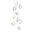 Hubbardton Forge 2023 White Opal Glass (GG) Long Riza 9-Light Pendant