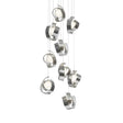 Hubbardton Forge 2023 Sterling Opal Glass (GG) Long Riza 9-Light Pendant