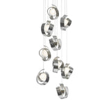 Hubbardton Forge 2023 Sterling Opal Glass (GG) Long Riza 9-Light Pendant
