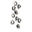 Hubbardton Forge 2023 Ink Opal Glass (GG) Long Riza 9-Light Pendant