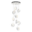 Hubbardton Forge 2023 White Opal Glass (GG) Standard Riza 9-Light Pendant