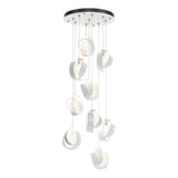 Hubbardton Forge 2023 White Opal Glass (GG) Standard Riza 9-Light Pendant