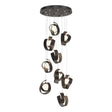 Hubbardton Forge 2023 Bronze Opal Glass (GG) Standard Riza 9-Light Pendant