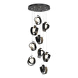Hubbardton Forge 2023 Black Opal Glass (GG) Standard Riza 9-Light Pendant