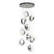Hubbardton Forge 2023 Vintage Platinum Opal Glass (GG) Standard Riza 9-Light Pendant