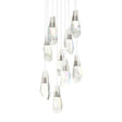 Hubbardton Forge 2022 Bronze Crystal Long Luma 9-Light Large Crystal Pendant
