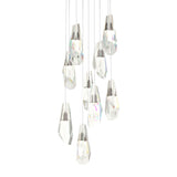 Hubbardton Forge 2022 Bronze Crystal Long Luma 9-Light Large Crystal Pendant